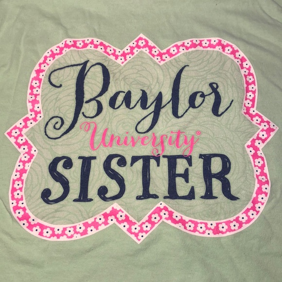 Baylor University Sister Mint Green T-Shirt - S - Picture 1 of 8